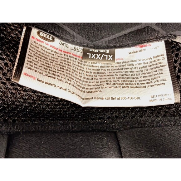 Bell Helmets Pit Boss Motorcycle Helmet Matte Black XL/XXL Roses Back Adjustable - Picture 9 of 10